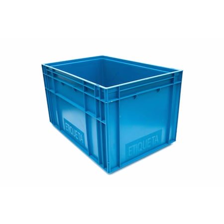 LAR PLASTICS Box Tote, 15-1/2" X 23-2/5" X 3-7/10"H, Recyclable, Sustainable Plastic, Black BOX RL-KLT 6435